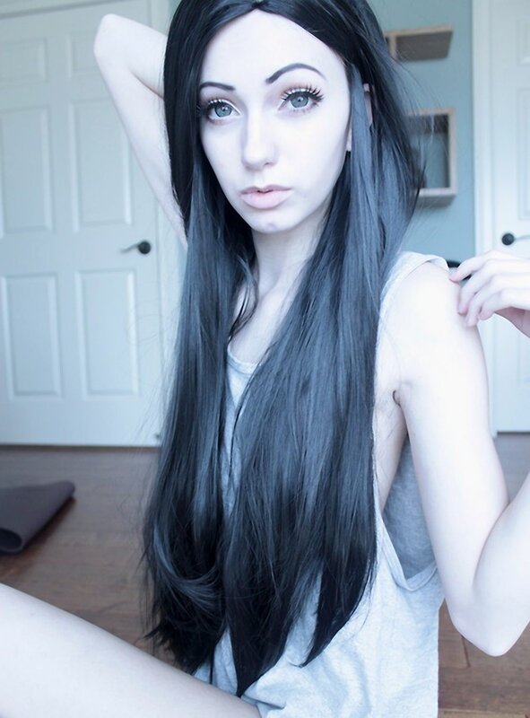 woman with long dark hair