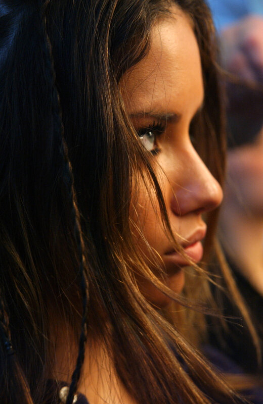 woman with long dark hair