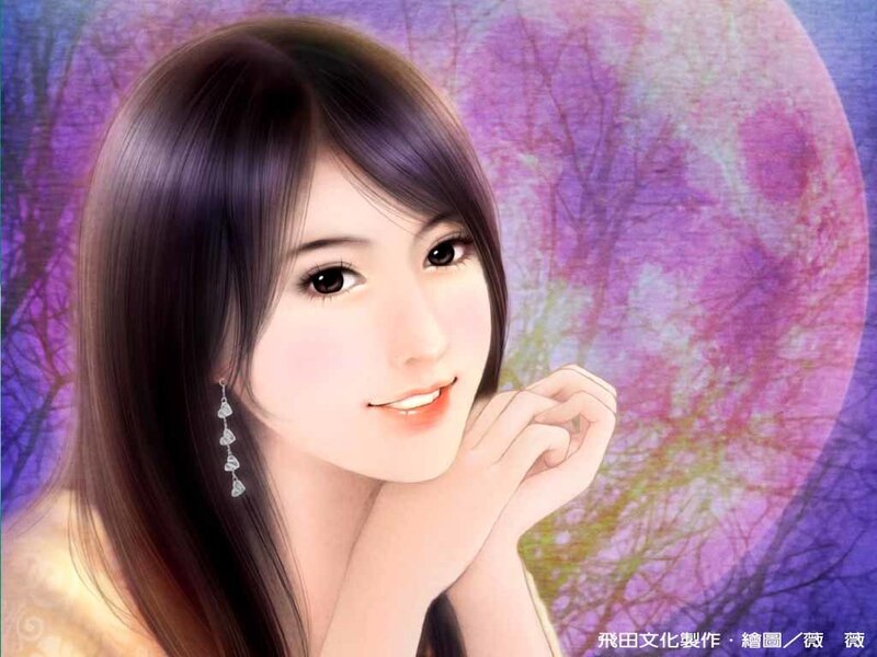 woman with long dark hair