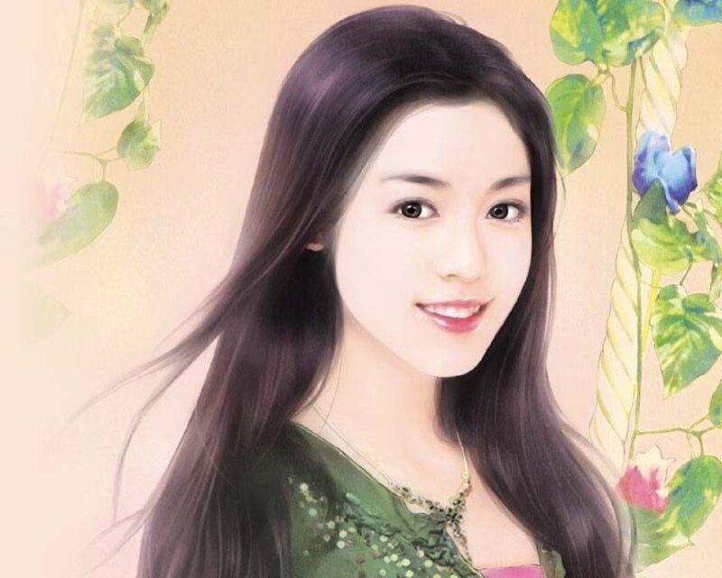 woman with long dark hair