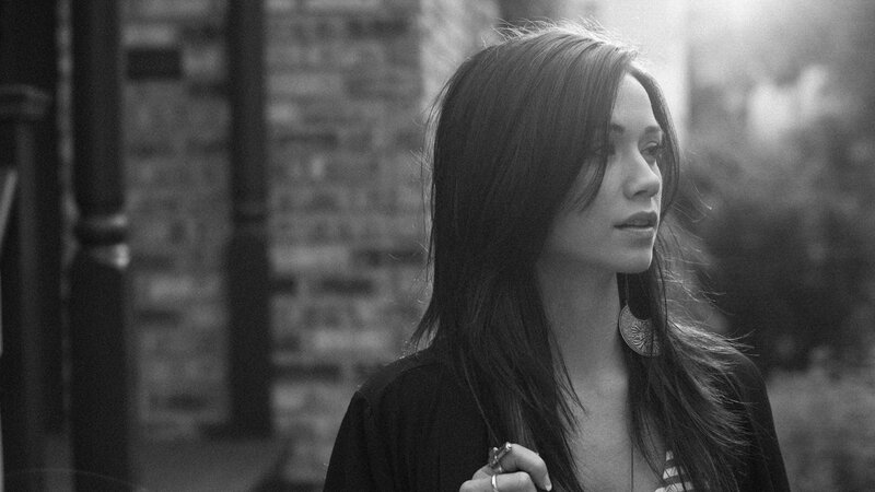 Woman with Long Dark Hair — Black, Contemplative, Afternoon