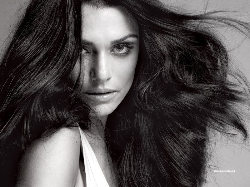 Woman with Long Dark Hair — Black, Dramatic, Photograph, White Top