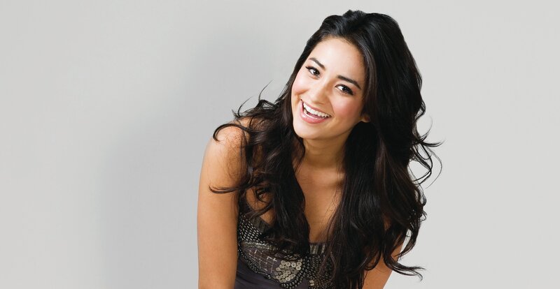 Woman with Long Dark Hair — Black, Happy, Photograph, Smiling