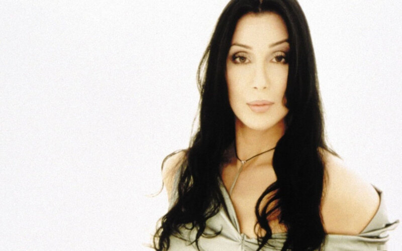 Woman with Long Dark Hair — Black, Neutral, Photograph, Necklace, Off-shoulder Top