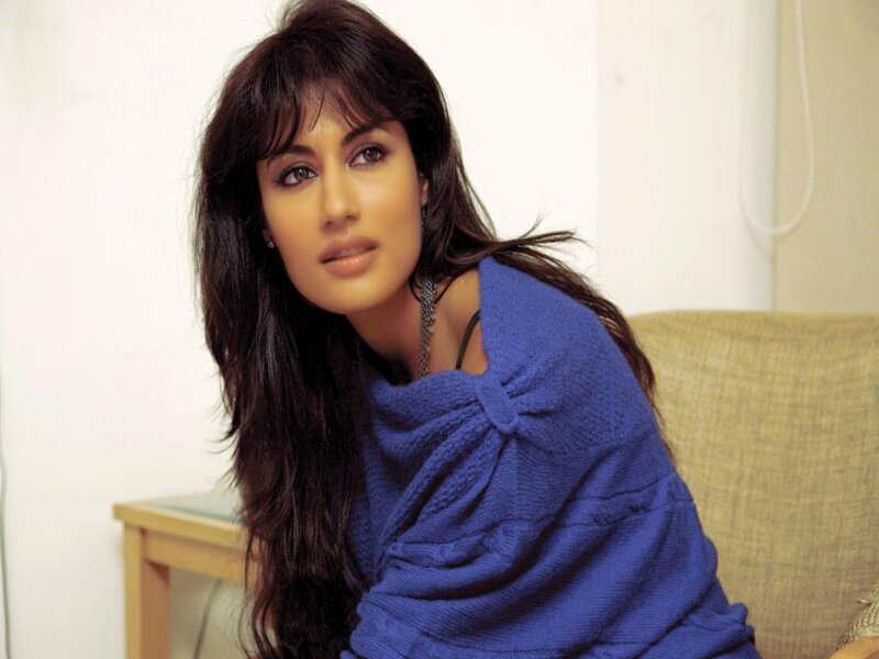 Woman with Long Dark Hair — Blue, Calm, Photograph, Blue Sweater