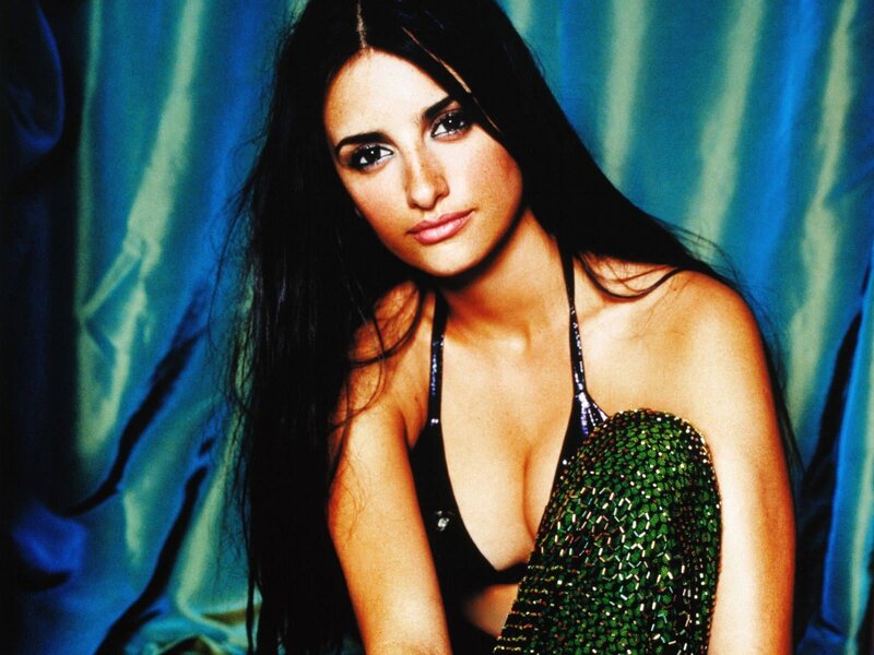 Woman with Long Dark Hair — Blue, Dramatic, Photograph, Black Top
