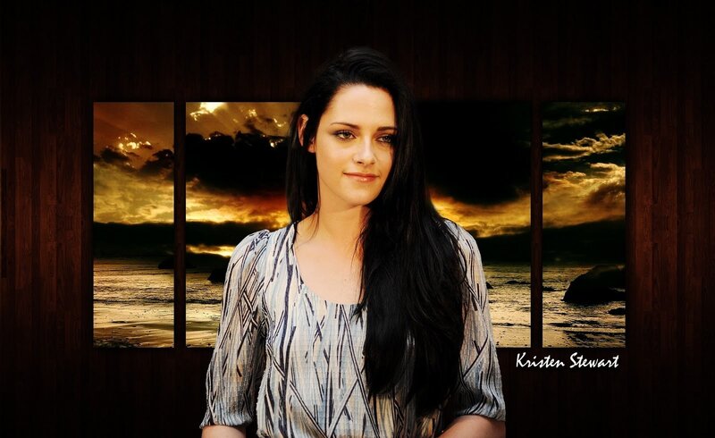 Woman with Long Dark Hair — Brown, Dramatic, Sunset