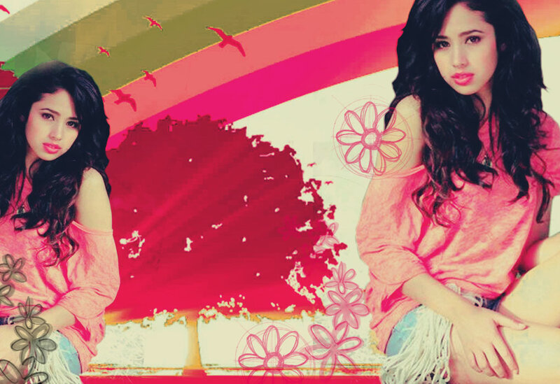 Woman with Long Dark Hair — Pink, Vibrant