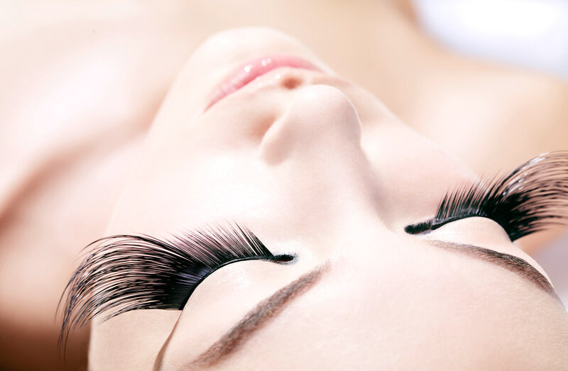Woman with Long Eyelashes — White, Serene