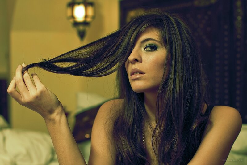 woman with long hair