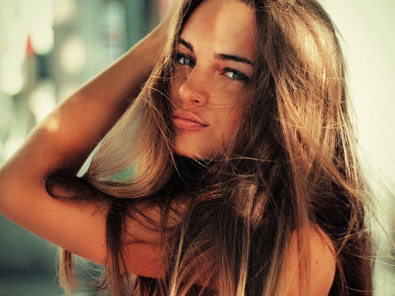 woman with long hair