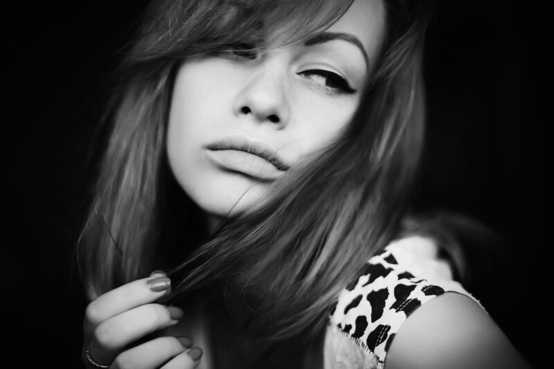 woman with long hair