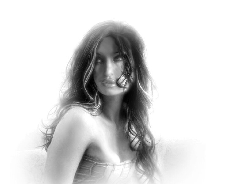 woman with long hair