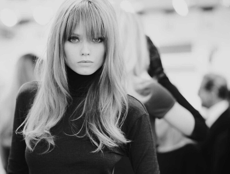 woman with long hair and bangs