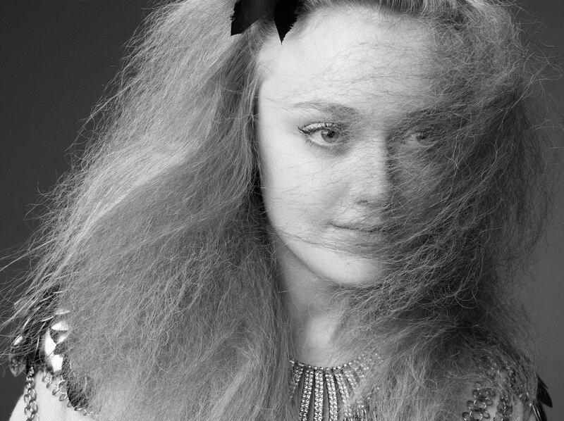 woman with long hair and bow
