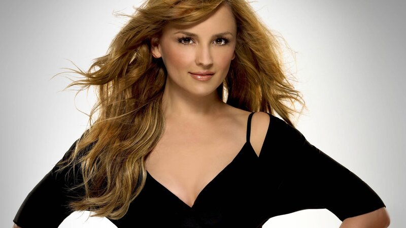 Woman with Long Hair — Black, Confident, Photograph, Black Top, Studio Background