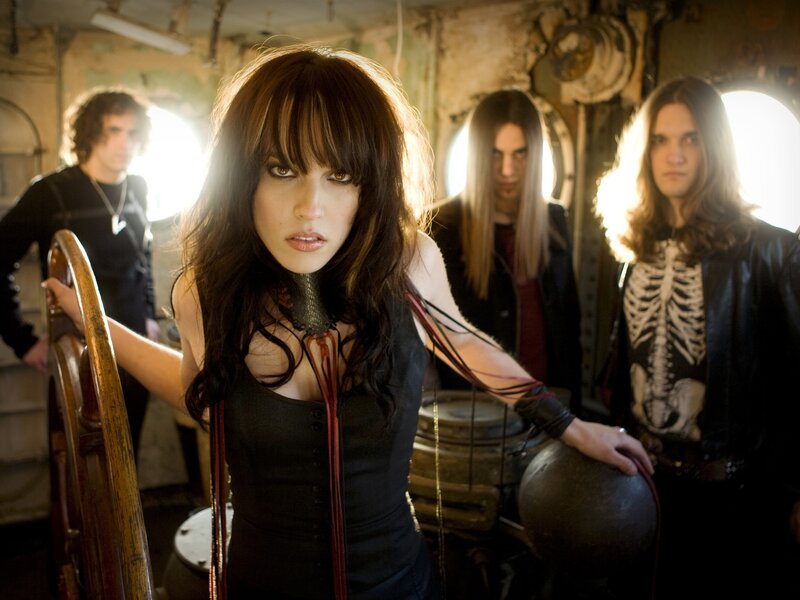 Woman with Long Hair — Black, Dramatic, Photograph, Band Members