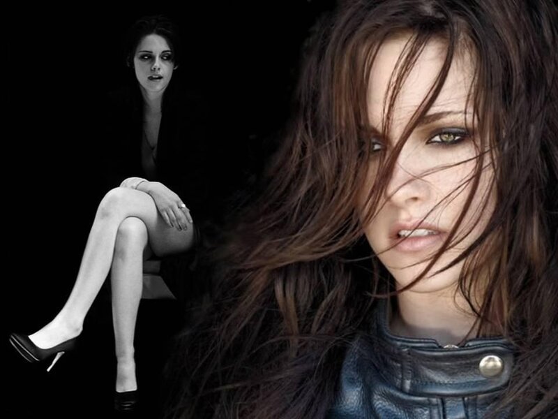 Woman with Long Hair — Black, Dramatic, Photograph, Black and White Photo