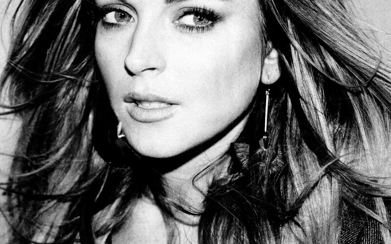 Woman with Long Hair — Black, Dramatic, Photograph, Earring, Eyes
