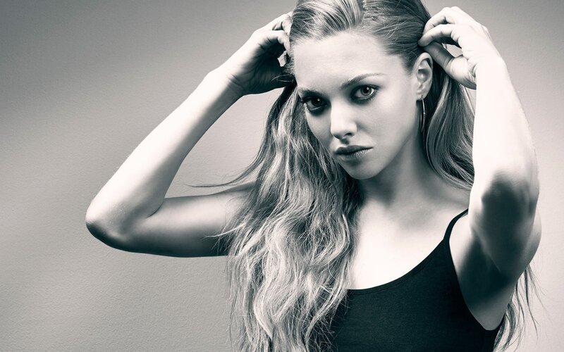 Woman with Long Hair — Black, Dramatic, Photograph, Earring, Tank Top