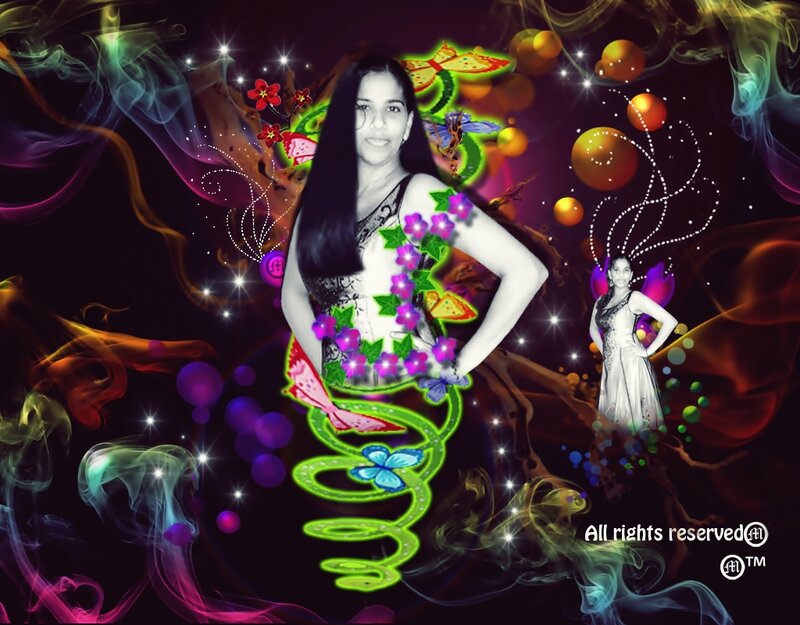 Woman with Long Hair — Black, Fantastical