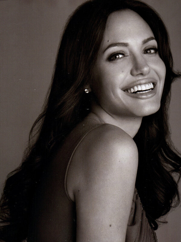 Woman with Long Hair — Black, Happy, Photograph, Earring