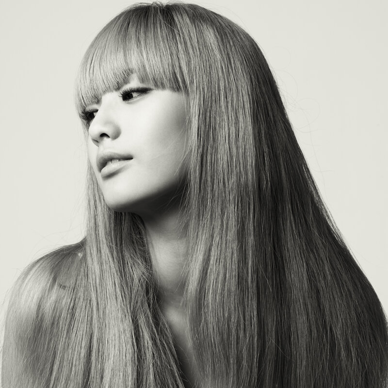 Woman with Long Hair — Black, Neutral, Photograph, Bangs