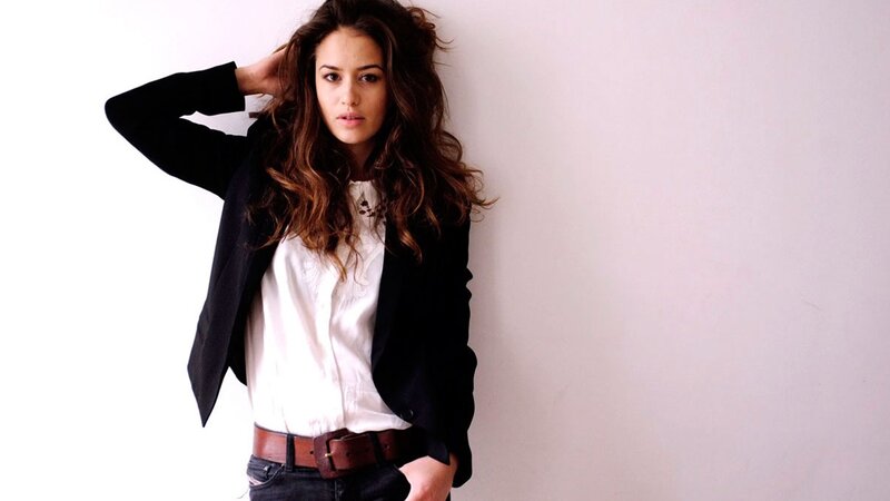 Woman with Long Hair — Black, Neutral, Photograph, Blazer