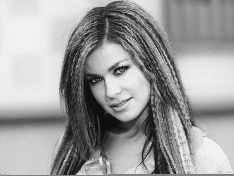 Woman with Long Hair — Black, Smile