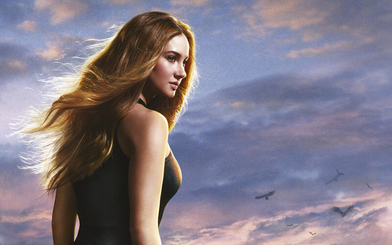 Woman with Long Hair — Blue, Dramatic, Sunset