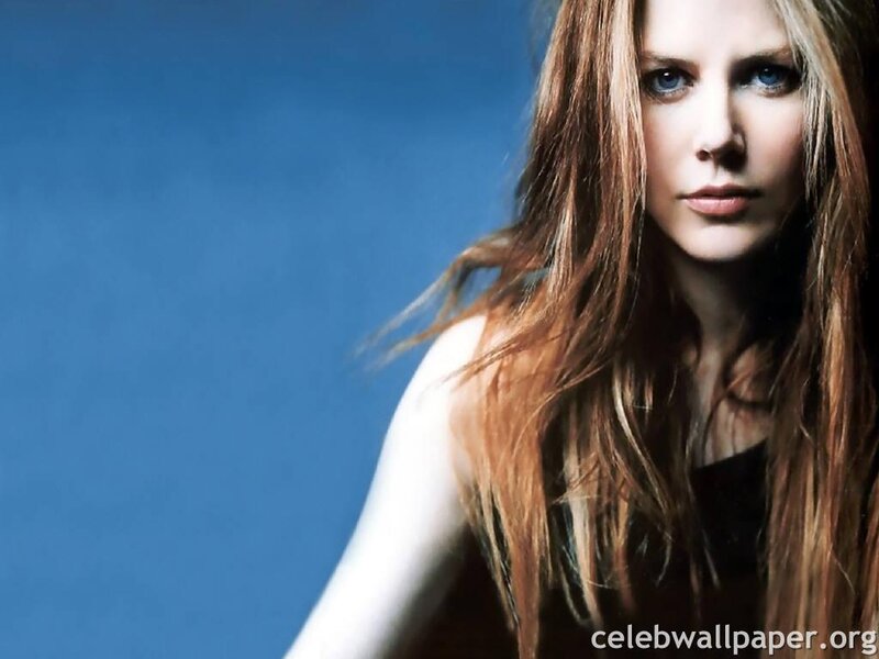 Woman with Long Hair — Blue