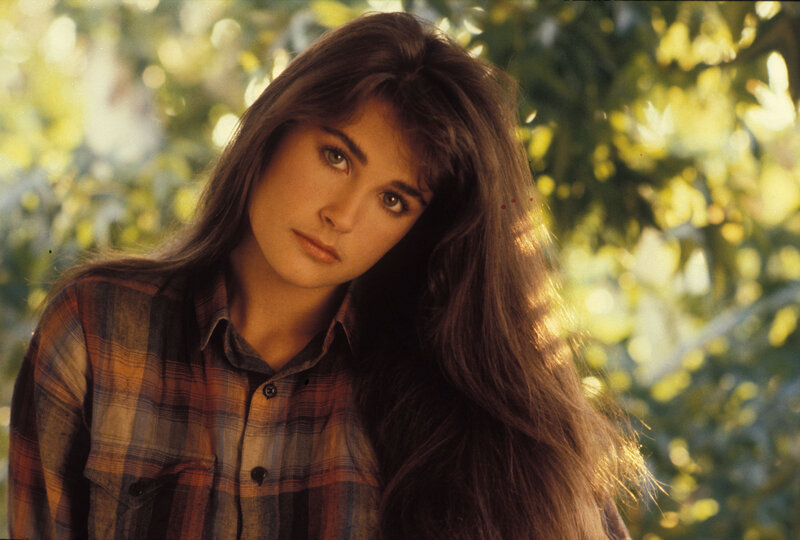 Woman with Long Hair — Brown, Calm, Afternoon, Photograph, Plaid Shirt