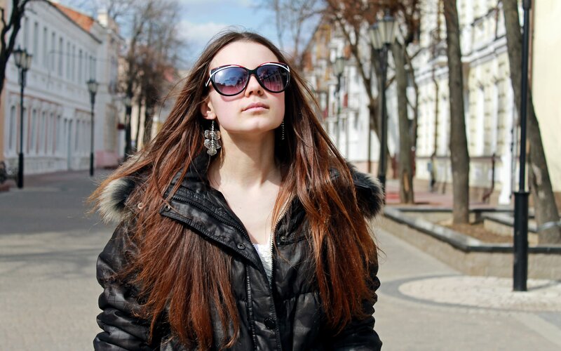 Woman with Long Hair — Brown, Calm, Spring
