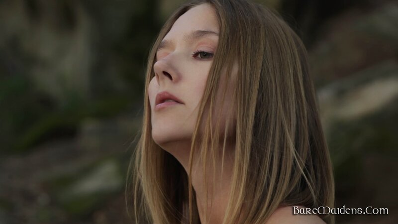Woman with Long Hair — Brown, Contemplative, Photograph, Shoulder, Green