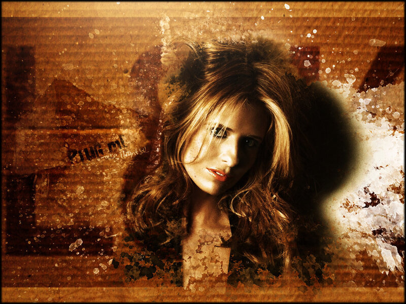 Woman with Long Hair — Brown, Dramatic, Digital Art, Shadow