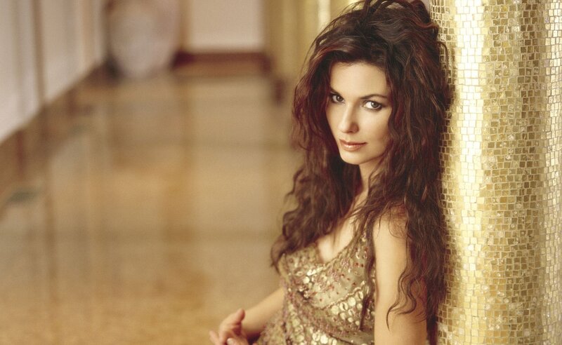 Woman with Long Hair — Gold, Calm, Photograph