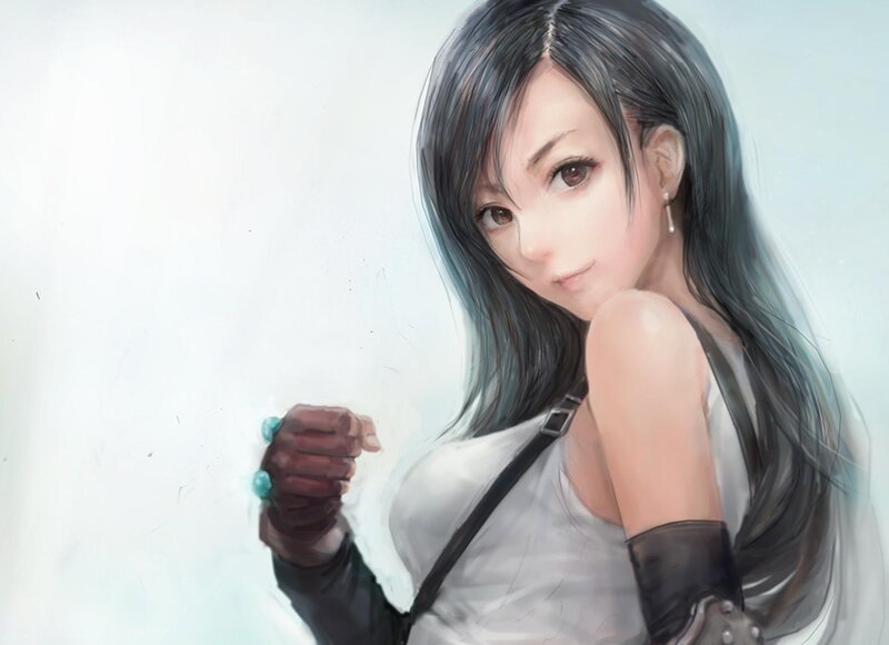 Woman with Long Hair — Gray, Calm