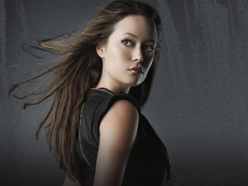 Woman with Long Hair — Gray, Dramatic, Photograph, Black Top