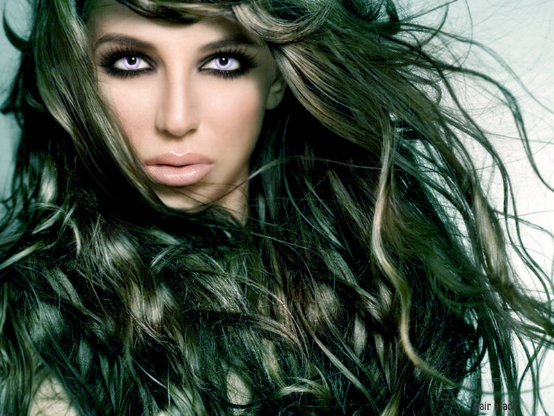 Woman with Long Hair — Green, Dramatic, Photograph, Eyes