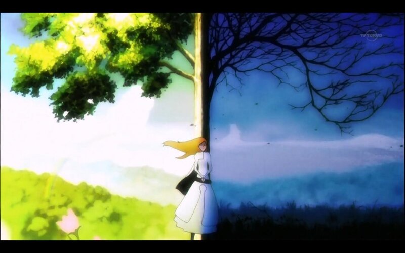 Woman with Long Hair — Green, Serene, Afternoon, Anime, Tree