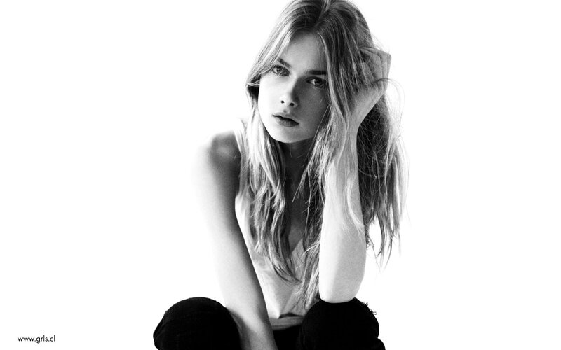 woman with long hair in black and white