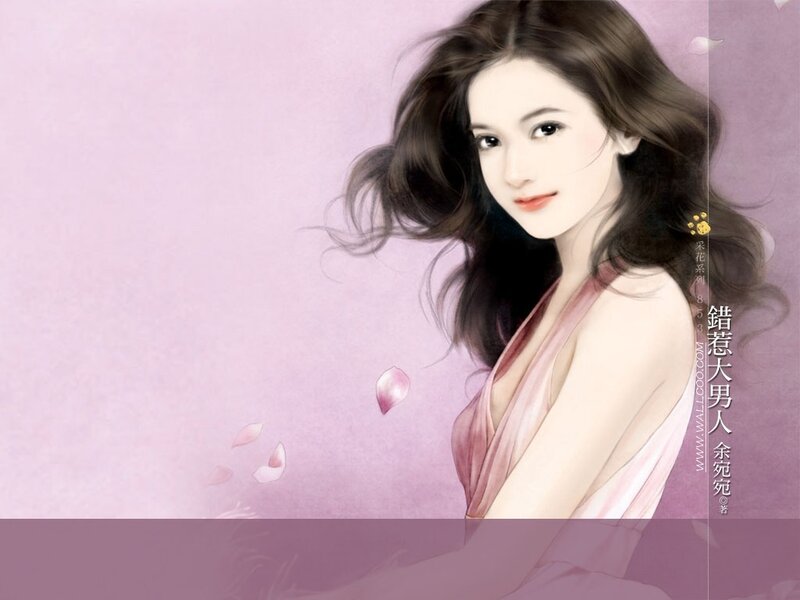 Woman with Long Hair — Pink