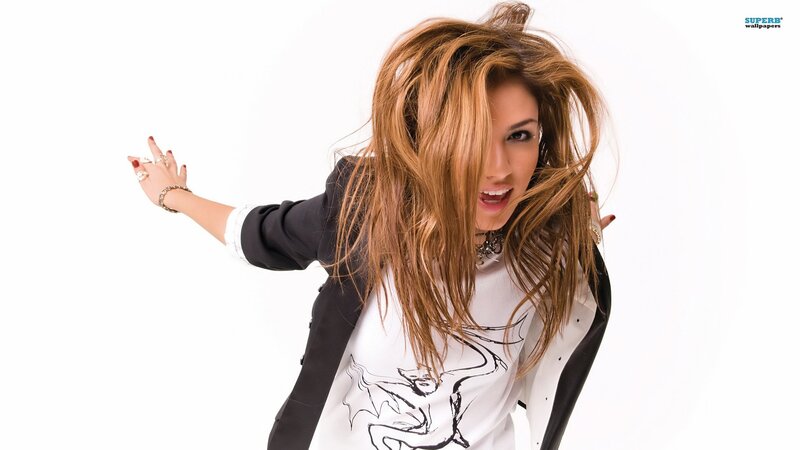 woman with long hair posing
