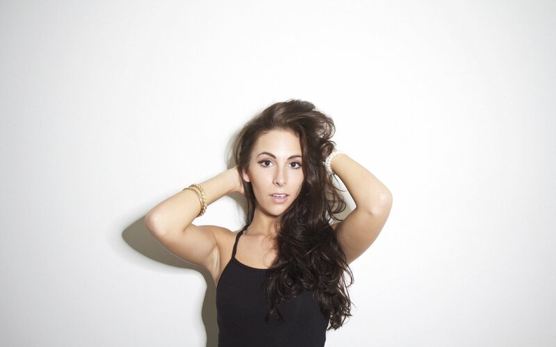 woman with long hair posing