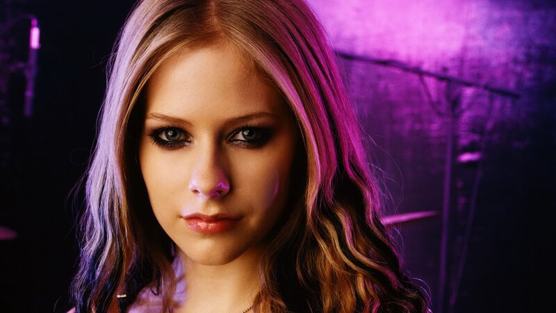 Woman with Long Hair — Purple, Dramatic, Night, Photograph, Makeup
