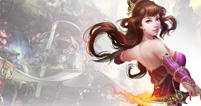 Woman with Long Hair — Purple, Dramatic, Spring