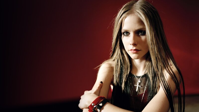 Woman with Long Hair — Red, Dramatic, Photograph, Cross Necklace