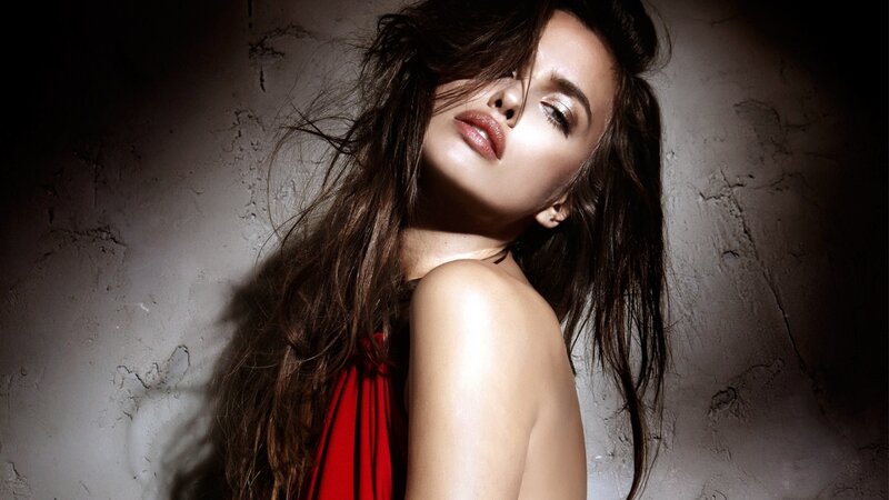 Woman with Long Hair — Red, Dramatic, Photograph, Red Dress