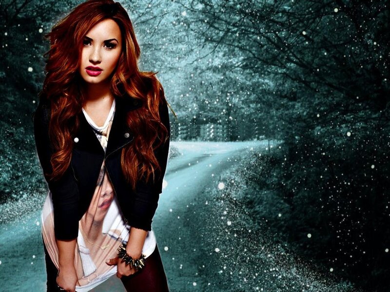 Woman with Long Hair — Red, Dramatic, Winter