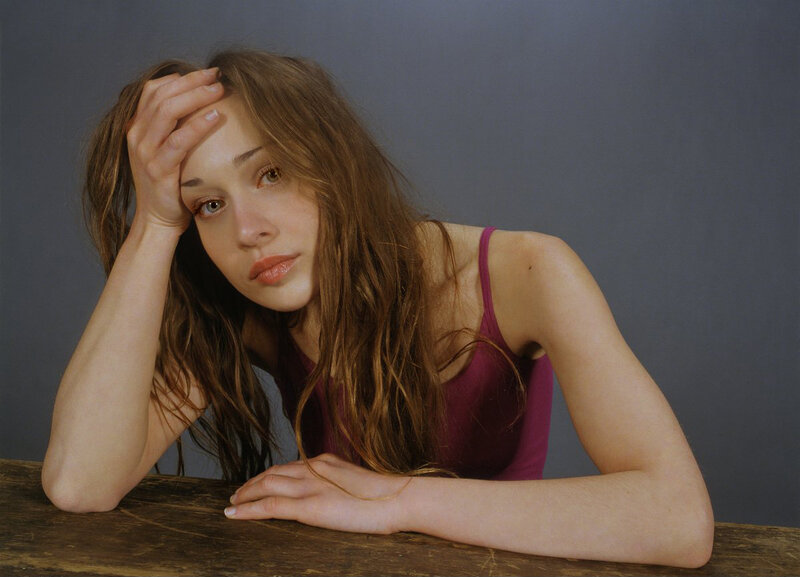 woman with long hair resting